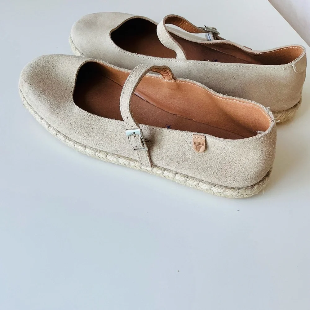 Women’s Beige Espadrille Mary Jane Flats